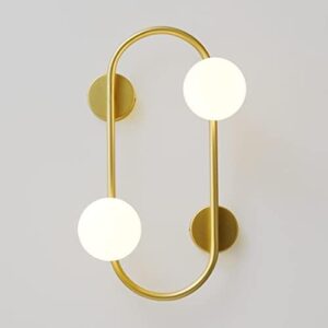 Nowoczesna Klasyczna Lampa Ścienna Yango Kinkiet ze Szklanymi Kulami w Kolorze Złotym i Czarnym