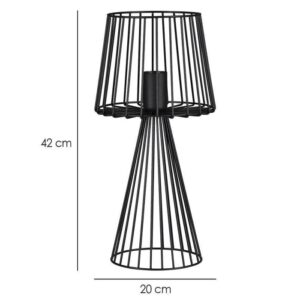Nowoczesna Dekoracyjna Druciana Lampa Stołowa Sahara w Kolorze Czarnym