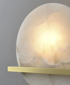 Nowoczesna marmurowa klasyczna okrągła lampa ścienna Marmo.