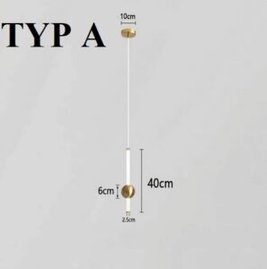 Nowoczesna Minimalistyczna Wisząca Lampa Sufitowa Orion Globe w Kolorze Złotym i Czarnym