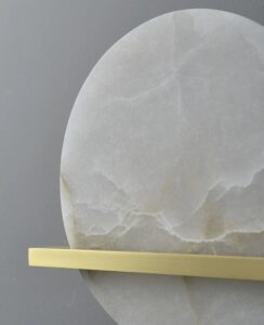 Nowoczesna marmurowa klasyczna okrągła lampa ścienna Marmo.