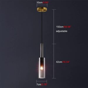 Nowoczesna Sufitowa Szklana Lampa Wisząca Annika Glamour w Kolorze Złotym