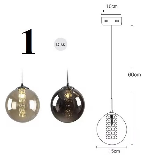 Nowoczesna Sufitowa Szklana Lampa Wisząca Estera