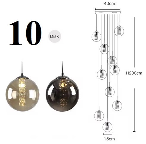 Nowoczesna Sufitowa Szklana Lampa Wisząca Estera