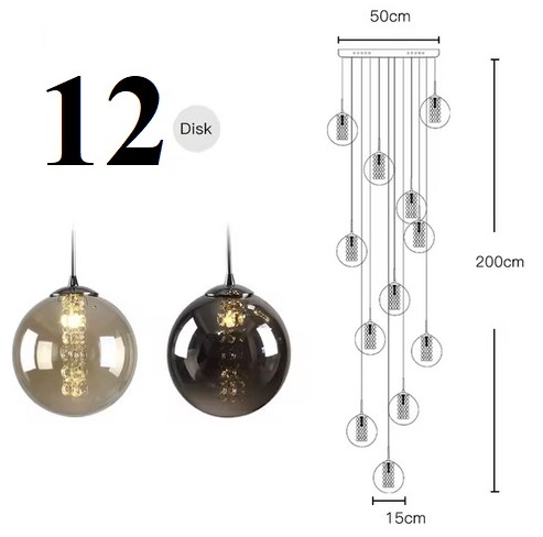 Nowoczesna Sufitowa Szklana Lampa Wisząca Estera