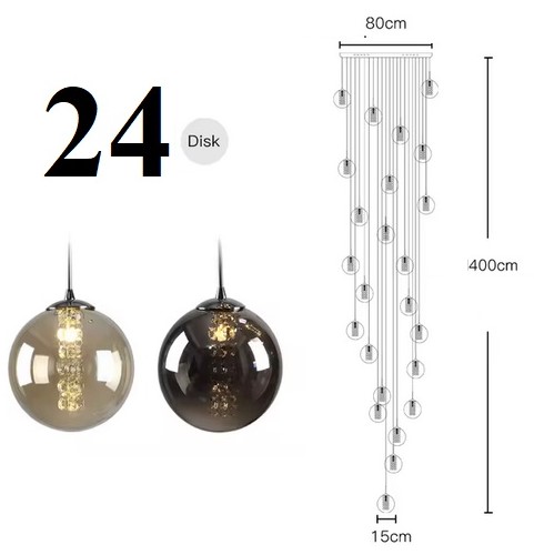 Nowoczesna Sufitowa Szklana Lampa Wisząca Estera