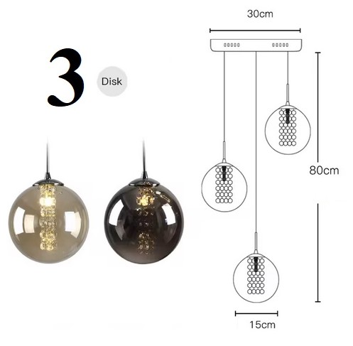 Nowoczesna Sufitowa Szklana Lampa Wisząca Estera