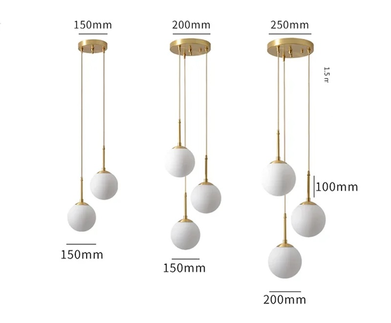 Nowoczesna Szklana Lampa Wisząca Camina Kule