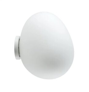 Nowoczesna Klasyczna Szklana Lampa Ścienna Gregg Kinkiet w Kolorze Białym