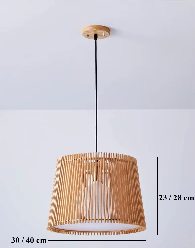 Rustykalna Drewniana Lampa Wisząca Conga Boho