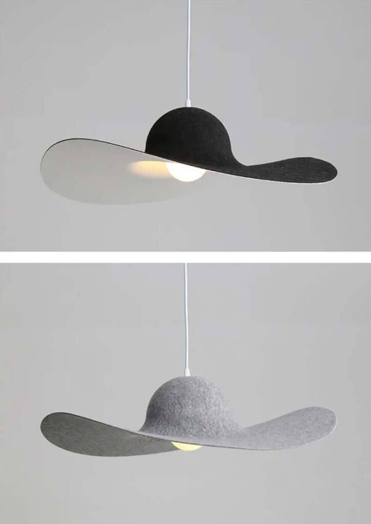 Nowoczesna Filcowa Lampa Wisząca Hat