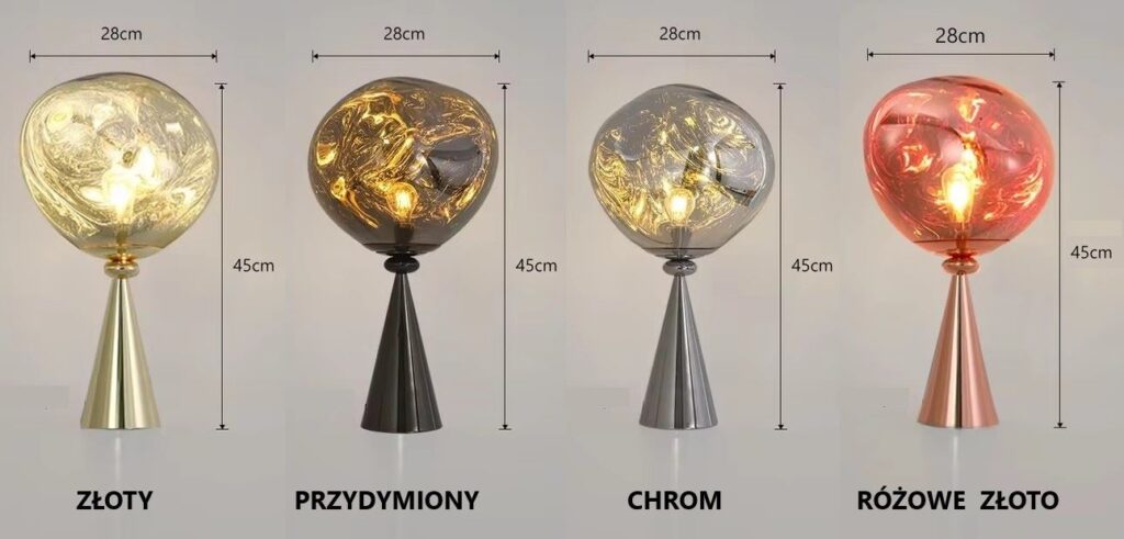 Nowoczesna Lampa Stołowa Lava Tom Dixom Melt
