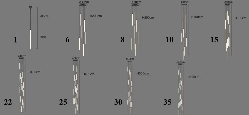 Nowoczesna Lampa Wisząca Tuba Ray