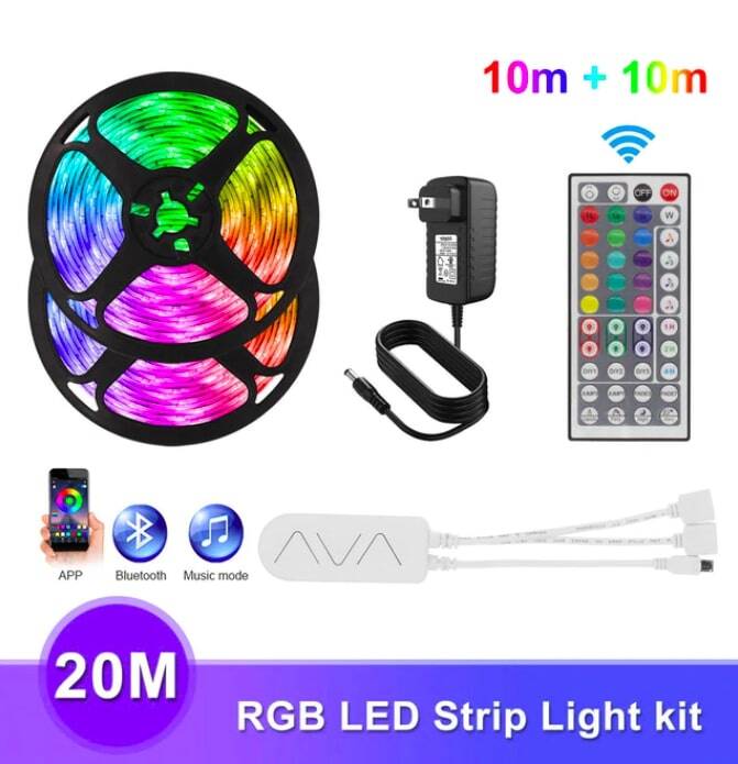 Taśma LED RGB 5050 20M Pilot IR 44 + Bluetooth