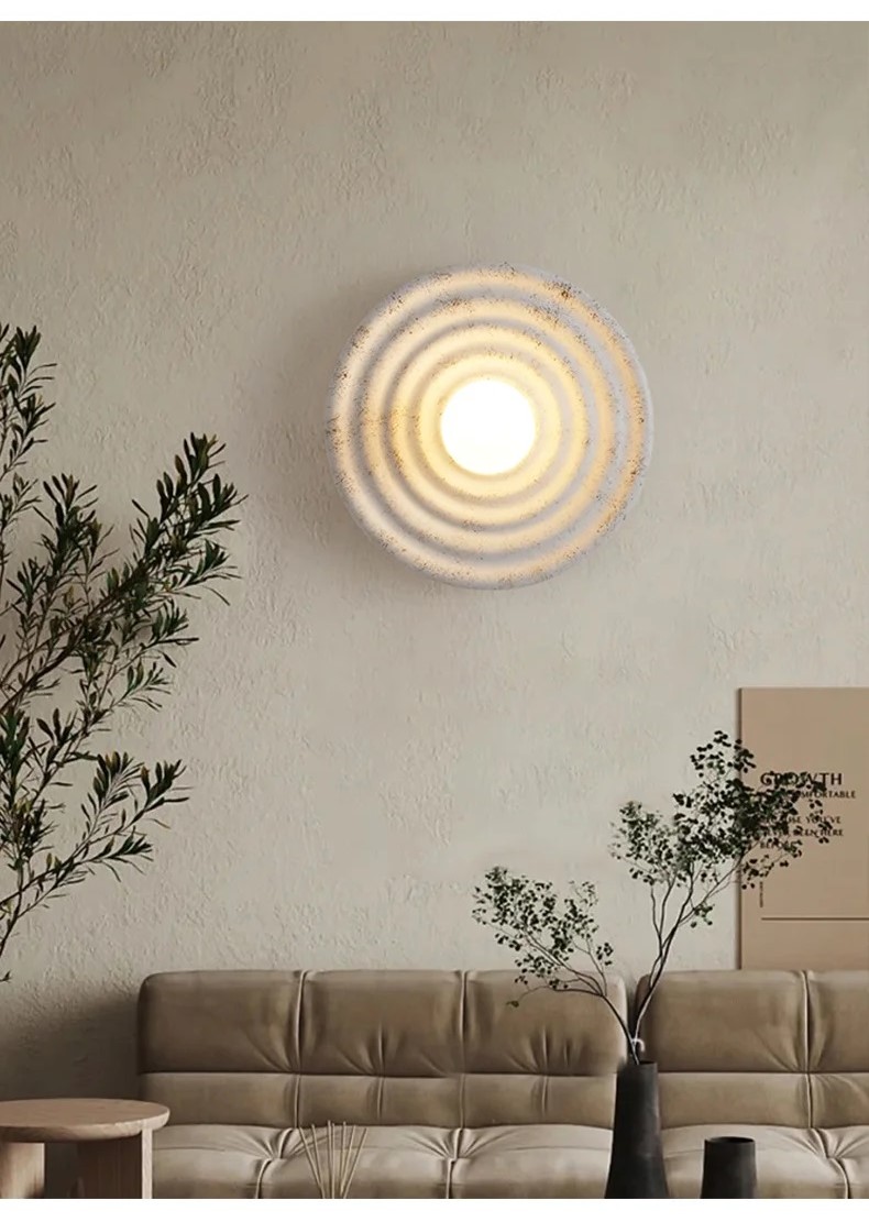 Japońska Lampa Ścienna Wabi-Sabi Resin Kinkiet