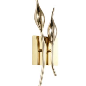 Nowoczesna Lampa Ścienna Kinkiet Snake LED Złota