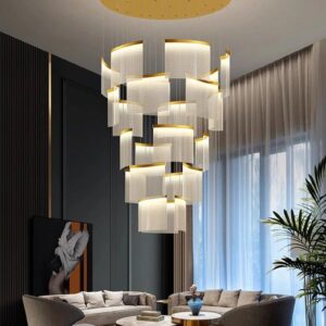 Nowoczesna Lampa Wisząca Twist Żyrandol Glamour LED