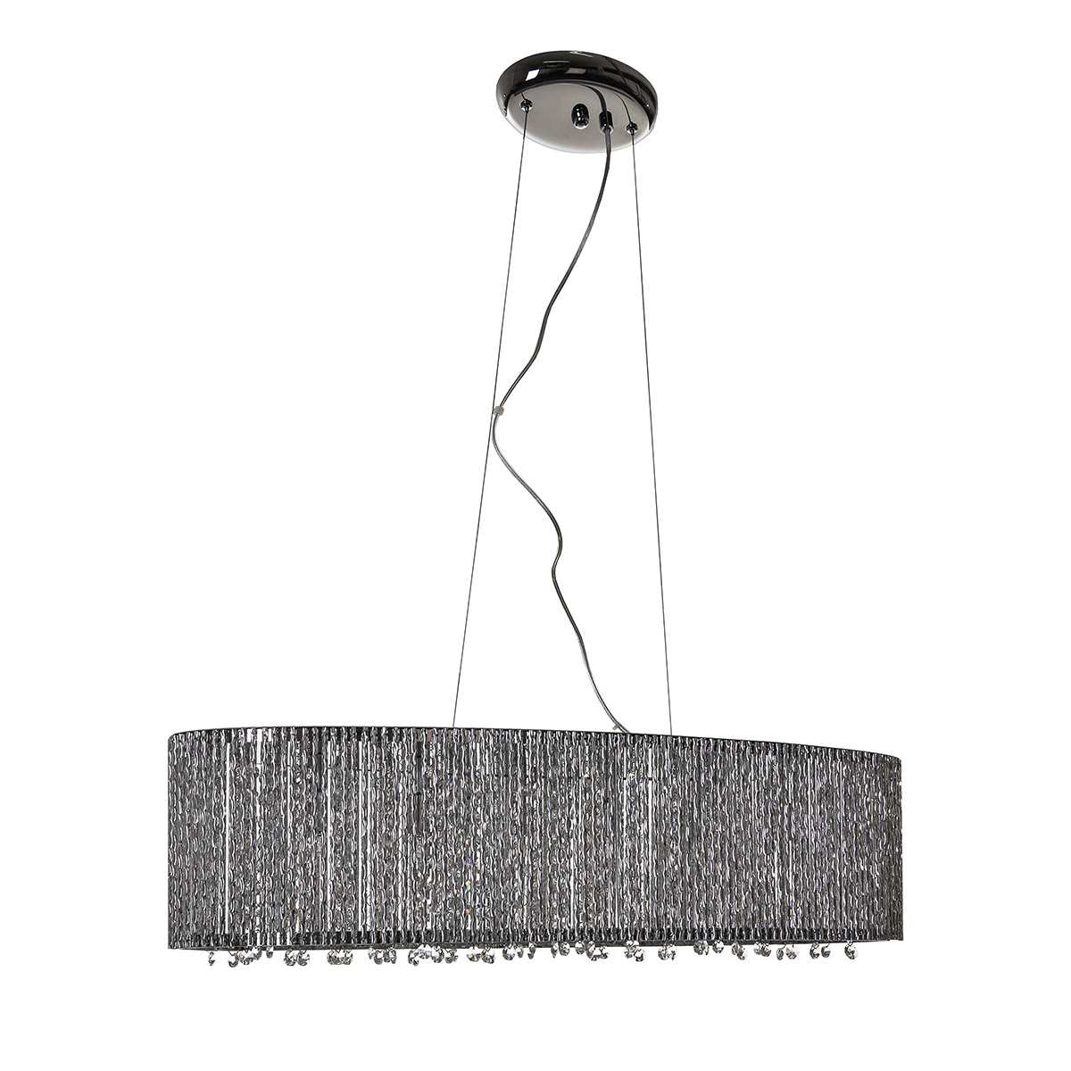 Żyrandol Lampa wisząca Anabella Glamour Srebrna - obrazek 4
