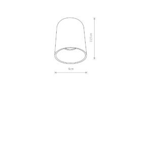 Plafon punktowy GU10, biały cylinder, 11,5 cm – zdjęcie 2