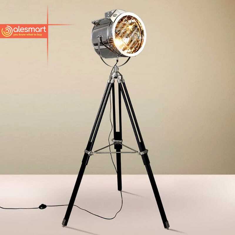 Lampa stojąca na trójnogu Retro Hollywood - obrazek 4