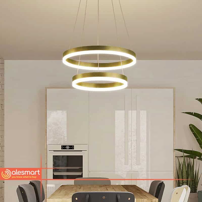 Nowoczesna Lampa Wisząca RING LED Żyrandol Punktowe Mocowanie - obrazek 3