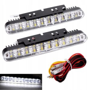 LAMPY ŚWIATŁA DO JAZDY DZIENNE LED MIJANIA 2x8LED