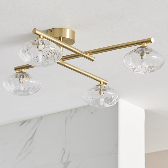 Łazienkowa Lampa Sufitowa Balls Szklane Kule Złoty IP44 - obrazek 3