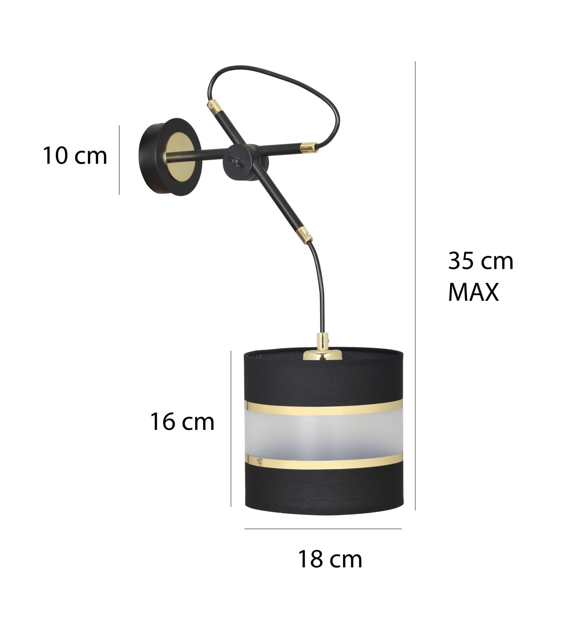 Klasyczna Lampa Ścienna Krono Kinkiet - obrazek 3