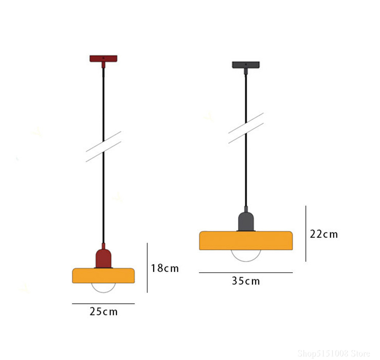 Lampa Wisząca w stylu Nordyckim LED E27 - obrazek 4