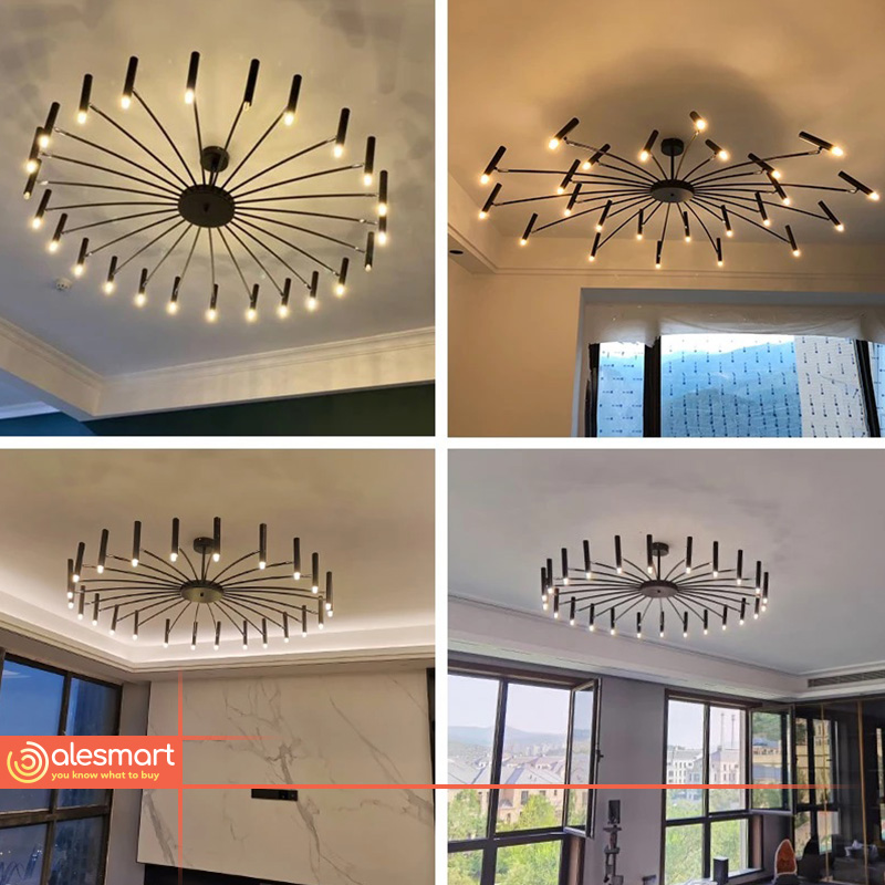 Nowoczesna Lampa Sufitowa Modernism Żyrandol Nordycki 130 cm - obrazek 3