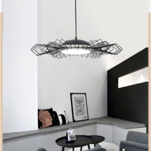 Nowoczesna Metalowa Lampa Wisząca Umbrella LED Loft Czarno-Złota
