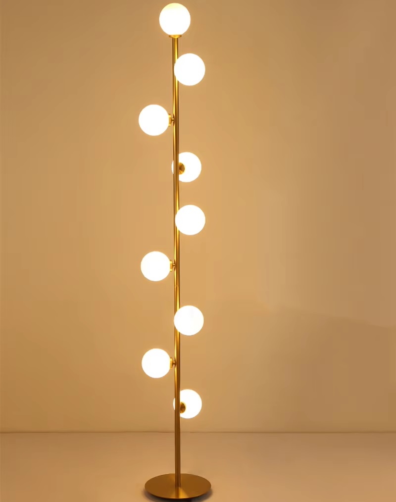 Klasyczna Metalowa Lampa Podłogowa Twist Złota - obrazek 3