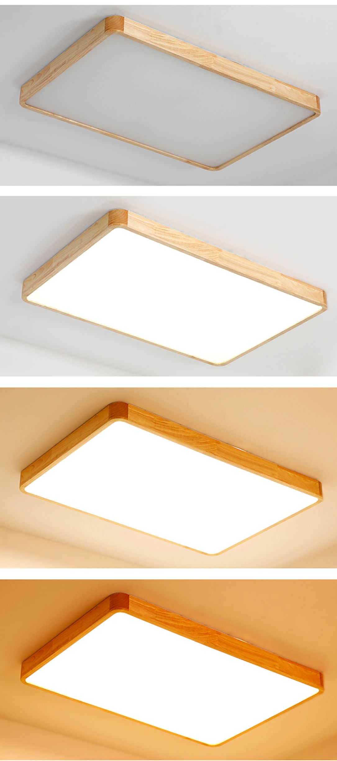 Drewniana Lampa Sufitowa Wood Plafon LED - obrazek 7