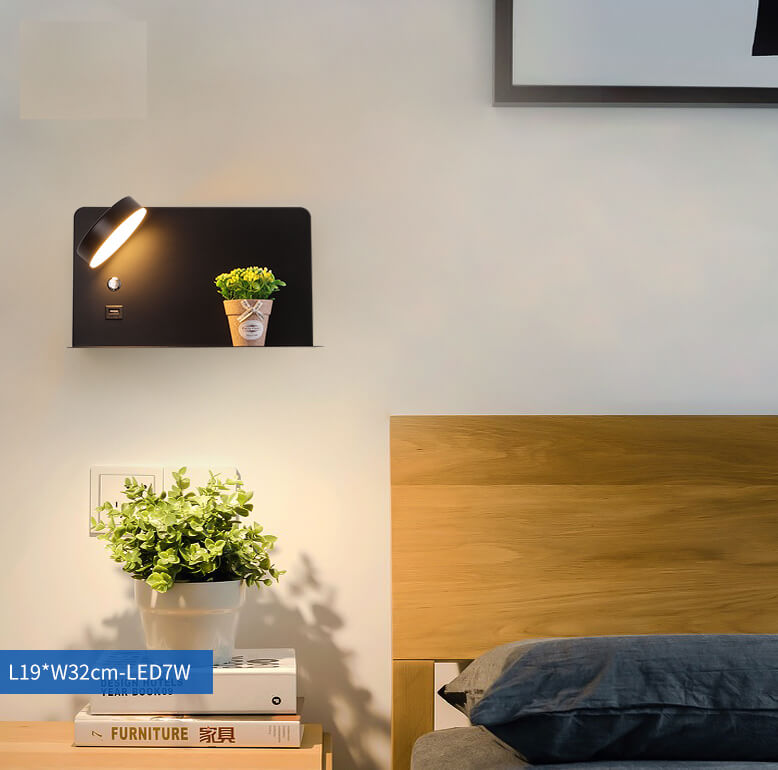 Kinkiety LED z przełącznikiem i interfejsem USB