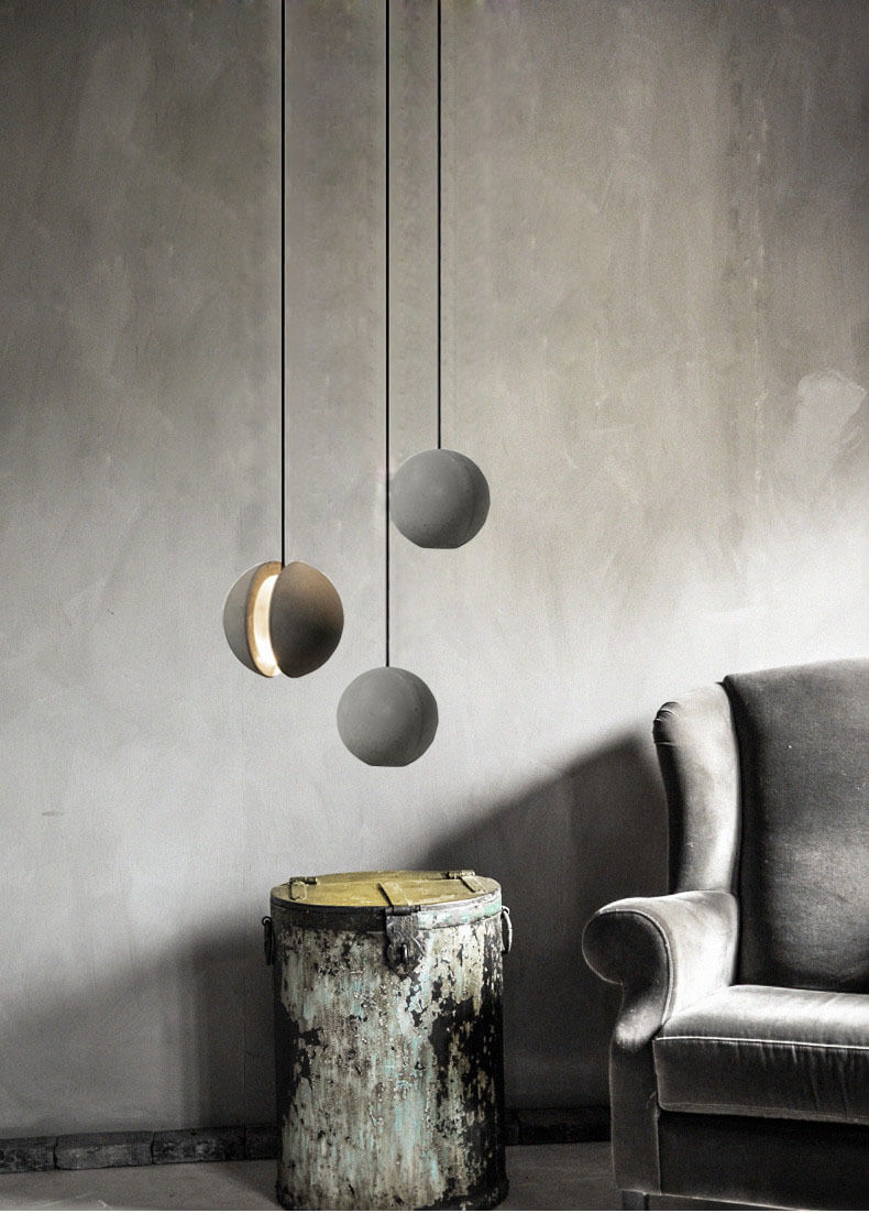 Oryginalna Lampa Nordic Moon Cement LED - obrazek 7