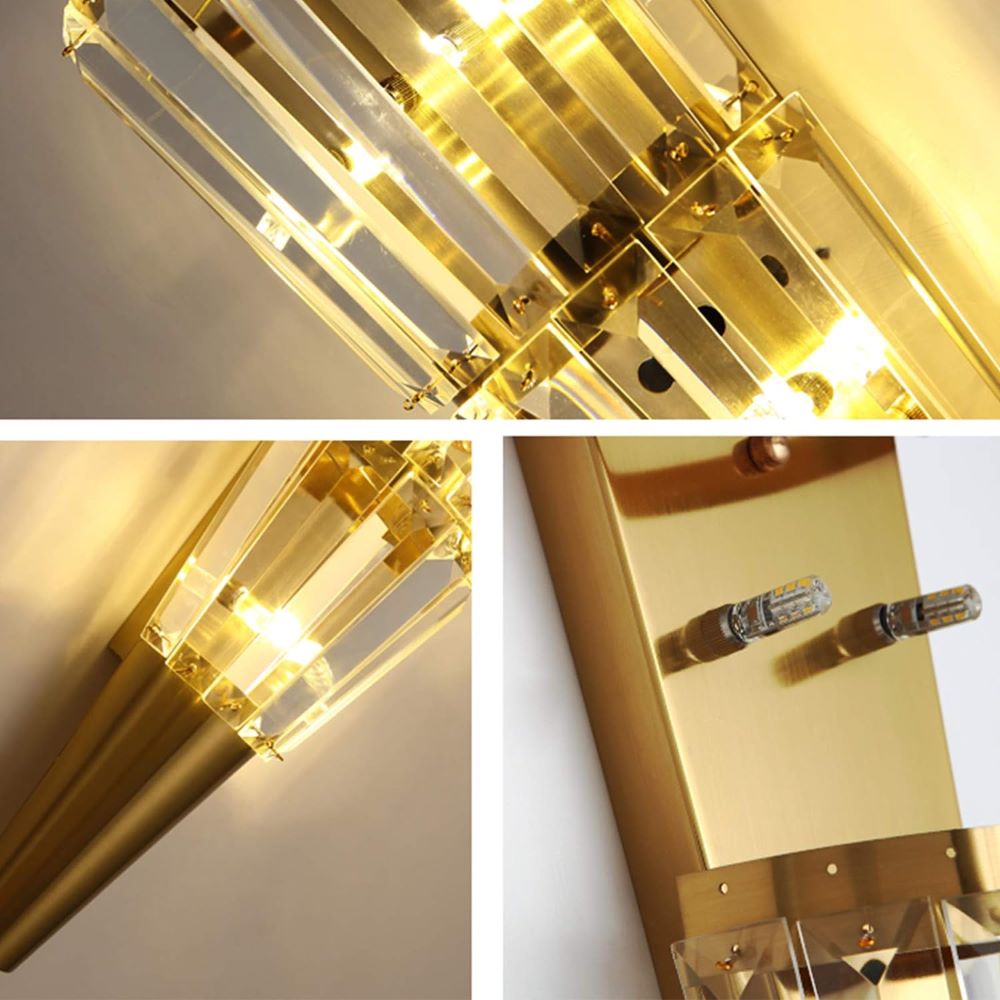 Nowoczesna Kryształowa Lampa Ścienna Crystal Kinkiet Glamour - obrazek 16