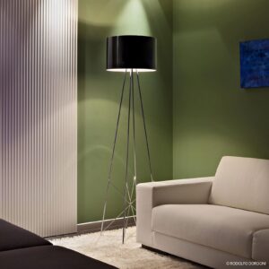 Lampa stojąca FLOS Ray F2 klosz czarny ściemniany