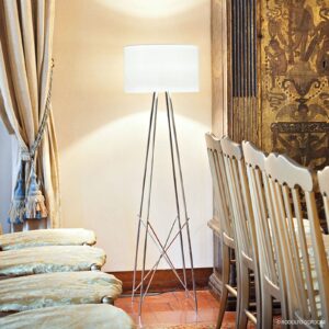 FLOS RAY F2 Lampa stojąca przezroczysty szklany klosz