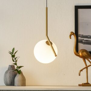 Designerska lampa wisząca FLOS IC S1 mosiądz polerowany