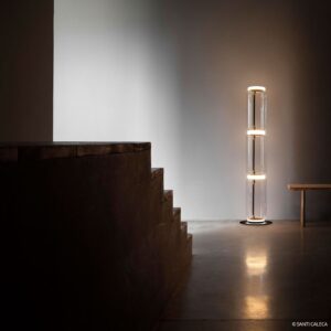 Lampa STojąca FLOS Noctambule 3 wysokie cylindry mała podstawa