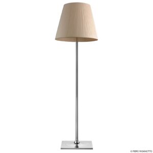 Lampa stojąca FLOS KTribe F3 z materiałowym kloszem beżowa