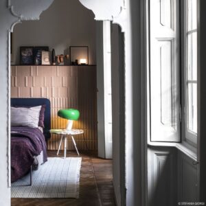 Lampa stołowa FLOS Snoopy ze ściemnianym przyciskiem zielona