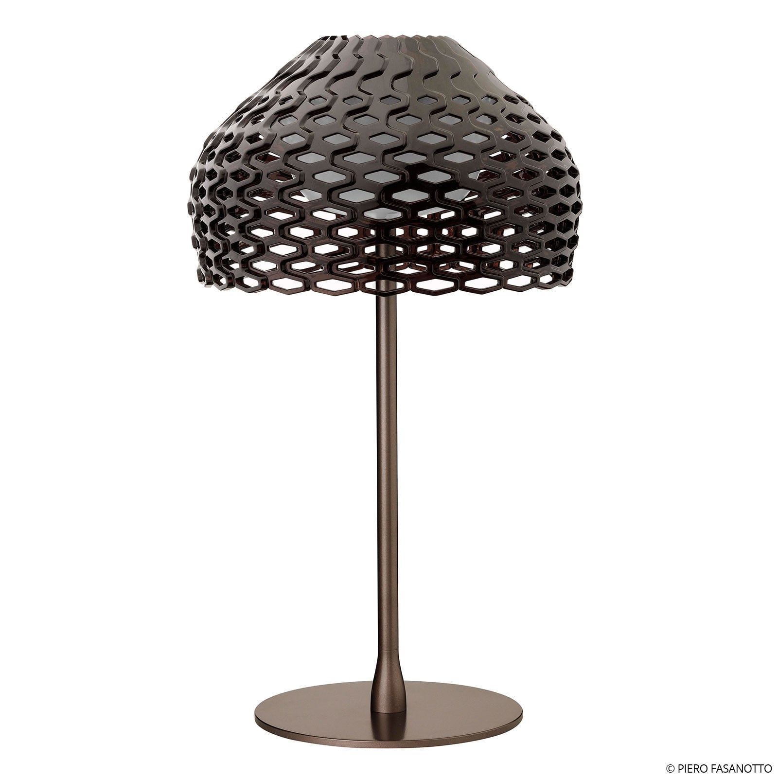 Lampa stołowa FLOS Tatou T ściemniana kolor ochra-szary