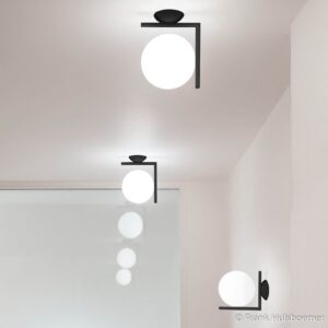 Kinkiet FLOS IC C/W1 czarny Ø 20 cm