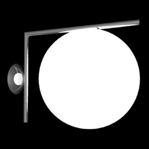 Kinkiet FLOS IC C/W2 czarny Ø 30 cm