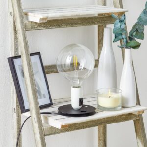 Lampa stołowa FLOS Lampadina LED biała podstawa czarna