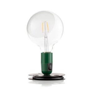 Lampa stołowa FLOS Lampadina LED zielona podstawa czarna