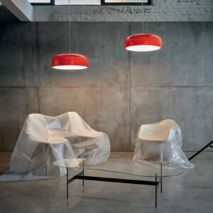 Lampa wisząca FLOS Smithfield S w kolorze czerwonym