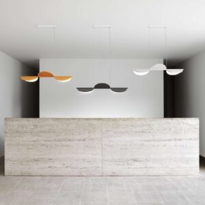 FLOS Almendra Linear żyrandol LED 3-pkt. antracyt