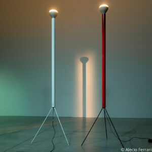 Lampa stojąca FLOS Luminator czerwona wysokość 189 cm metal